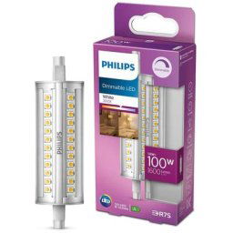 Ampoule led Crayon R7S 100W Blanc Neutre, Compatible Variateur, Verre - Philips