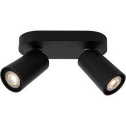 Spot plafond - 2xGU10 - Noir - Lucide XYRUS