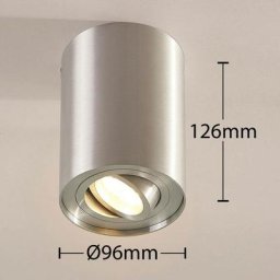 Arcchio - Plafonnier à intensité variable 'Jolina' en aluminium pour couloir - aluminium brossé