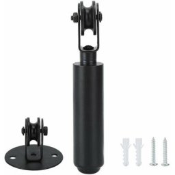 Poulie Bois, Lustre Poulie Fixé au Mur Noir Poulie pour Lampes Suspendues Poulie Roulement Tige
