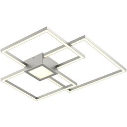 Led Plafonnier à intensité variable 'Duetto' en aluminium pour salon & salle à manger - nickel mat