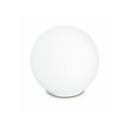 Fan Europe - Lampe de table globe Lampd 1 ampoule Verre,structure métallique blanc - Blanc