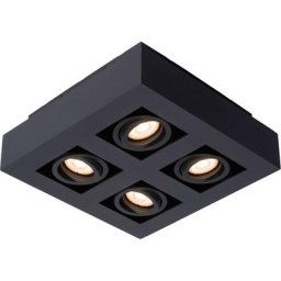 Spot plafond - 4xGU10 - Noir Lucide xirax