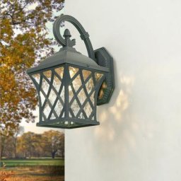 Licht-erlebnisse - Applique d'extérieur de couleur anthracite au design campagnard en forme de