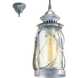 Suspension bradford argent-antique, E27 max. 1X60W - Eglo