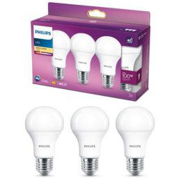 Philips ampoule LED Standard E27 100W Blanc Chaud Dépolie, Lot de 3