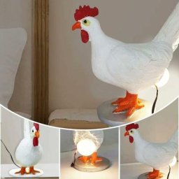 Harry - Poulet Led Lampe Oeuf Veilleuse Taxidermie Oeuf Lampe de Bureau