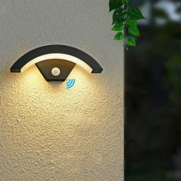 Applique murale extérieure à led avec détecteur de mouvement, lumière extérieure en aluminium,