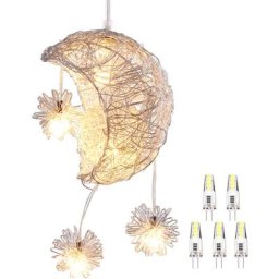 Idegu - led Suspension Lustre Design Lune Luminaire en Aluminium pour Enfants Chambre Décoration