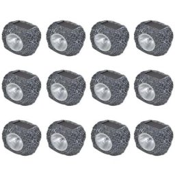 Hommoo - Spot led solaire En forme de pierre 12 pieces HDV26378