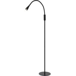 Lampadaire / lampe de lecture - 1xLED intégré - Noir Lucide zozy