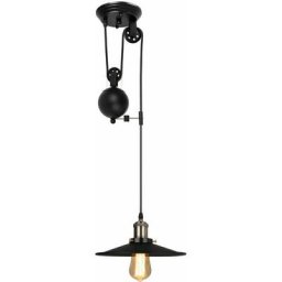 FDC - Suspension Luminaire Industriel Poulie de Suspension M¨tal Lumi¨¨re E27 Salon Bar Restaurant