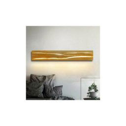 Applique murale d'intérieur en bois pour chambre à coucher - 3000K led blanc chaud 24W Veilleuse de