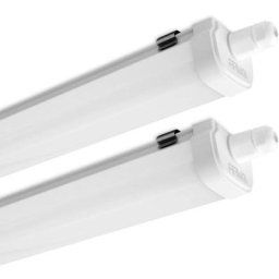 Lot de 2 Reglettes led Etanche Panama 120cm 40W IP65 Interconnectable Température de Couleur: Blanc