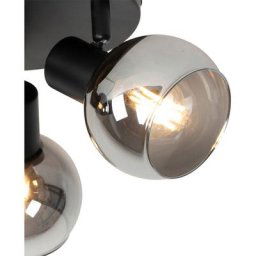 Vidro - Spot de plafond Art Deco - 3 lumière - ø 35 cm - Noir - Art Deco - Éclairage intérieur
