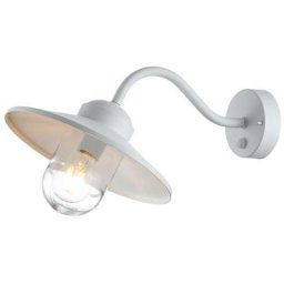 Elstead Lighting - Lampe murale Klampenborg E27 60W IP44 en acier inoxydable, verre transparent