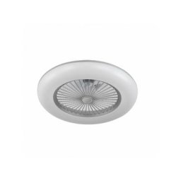 158191510 Ventilateur Peri 72w Argent 5 Asp 3000-4000-6000k 8000lm Inten.reg.remote.Timer.Memory