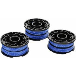 Black+decker Lot de 3 Bobines de Rechange pour Coupe-Bordures, Bobine Reflex Plus a Déroulement