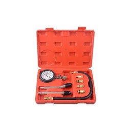 Coffret de compressiomètre avec 4 adaptateurs, Set de compresseur Testeur pour Moteur Essence 0-300