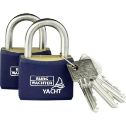Burg Wachter - Cadenas avec serrure à clé Burg Wächter 2er Set Duo 460 Ni 40 sb laiton 2 pc(s)