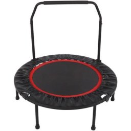 Mini Trampoline De Fitness Pliable, avec Poignées Réglables Remplies De Mousse, Petit Trampoline