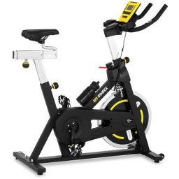 Gymrex - Vélo d'intérieur Vélo de fitness Vélo d'appartement 100 kg Roue d'inertie 18 kg - Noir,