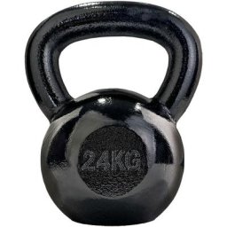 ScSPORTS® Kettlebell - 24 kg, Fonte, Surface Texturée, en Noir - Haltère à Boule, Poids pour