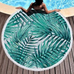 Serviette De Plage Ronde Tapisserie avec Frange Mandala Épaisse Coton Ultra-épais Tapis Mat Yoga