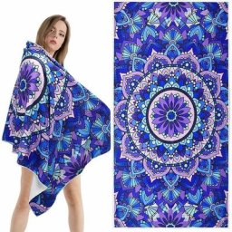 Serviette de Plage Microfibre Femme Serviette de Bain Drap de Plage Douce Serviette de Sport