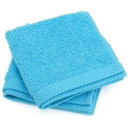 Linnea - Serviette invité pure 550 g/m2 30x30 cm - Bleu océan
