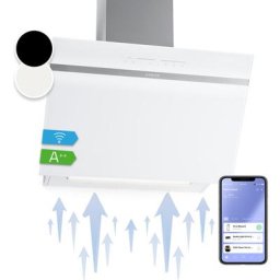 Klarstein - Hotte aspirante Ava 60 cm 515 m³/h - cee a++ - Mode d'extraction - Contrôle par app