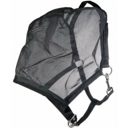 Poney, Noir 9100: Masque d'équitation avec fermeture velcro