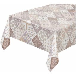 Nappe de Cuisine Anti-taches Plastifiée Dos en Peluche Cirée Majolique - 120x220 cm