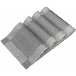 Sets de Table, Placemats Lot de 4 Lavables pvc Tapis de Table Antidérapantes Résistant à la Chaleur