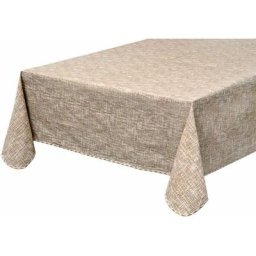 Nappe de cuisine Résistante aux taches Bordée Couverture de table En coton plastifiè Beige