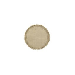 Homemaison - Set de table rond en jute à franges Naturel ø 38 cm - Naturel
