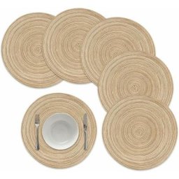 Sets de Table Ronds, Sets de Table Ronds Tressés pour Table à Manger, Sets de Table Isolants