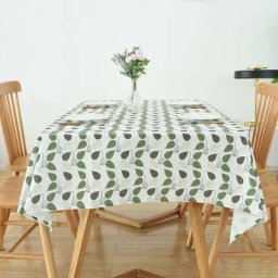 Nappe Rectangulaire Extérieur Table Coton Résistant Nappe Anti-Taches Toile Tissu Imprimé Motif