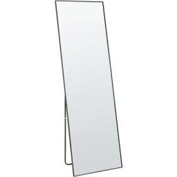 Beliani - Miroir sur Pied en Aluminium Noir 50 x 156 cm Rectangle Debout Moderne Beauvais - Noir