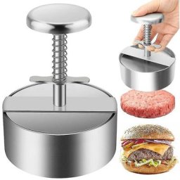 Serbia - Burger Press, Presse à hamburger en acier inoxydable de qualité supérieure, Machine à