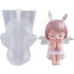 Ange Fondant Moule De En Silicone Forme BéBé Angel Baby Bougie Savon Moule,Moule RéSine