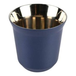 Tasse à Café Tasses à Espresso En Acier Inoxydable Paroi Double Isolé Thermiquement Capsule Bleu