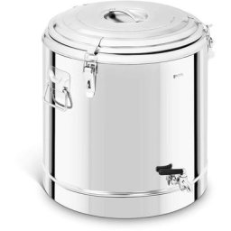 Royal Catering - Conter Isotherme Thermobox Isolation Thermique Acier Inox Robinet 50 Litres