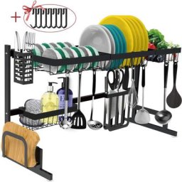 Unho - gouttoir vaisselle Evier Inox Support de Vaisselle 85x53cm Organisateur de Cuisine pour