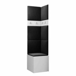 Ensemble entrée Hartford 347, Blanc, 186cm, Blanc, Tapisserie, Stratifié, Mural, Mis - Blanc