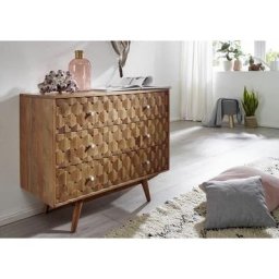Commode 88x42 Acacia laqué Bois naturel mosayk 107 - natur