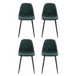 Lot De 4 Chaises Design black Forest 86cm Vert - Paris Prix