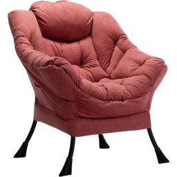 Fauteuil Chaise D'appoint, Chaise Paresseuse Chaise Longue Relax avec Accoudoirs et Poche, Chaise