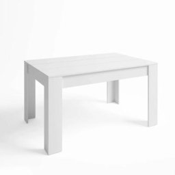 Table à manger extensible 140X90 cm blanc mat hobart - Blanc mat - Lúzete
