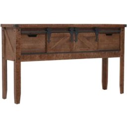 Table console Bois massif de sapin 131 x 35,5 x 75 cm Marron Vidaxl n/a